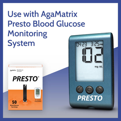AgaMatrix Presto Test Strips – 50 Count | For AgaMatrix Presto Meter Only