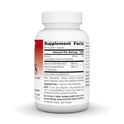 Planetary Herbals Agaricus Full Spectrum 500mg – Immune Support, NK Activation, 90 Caps