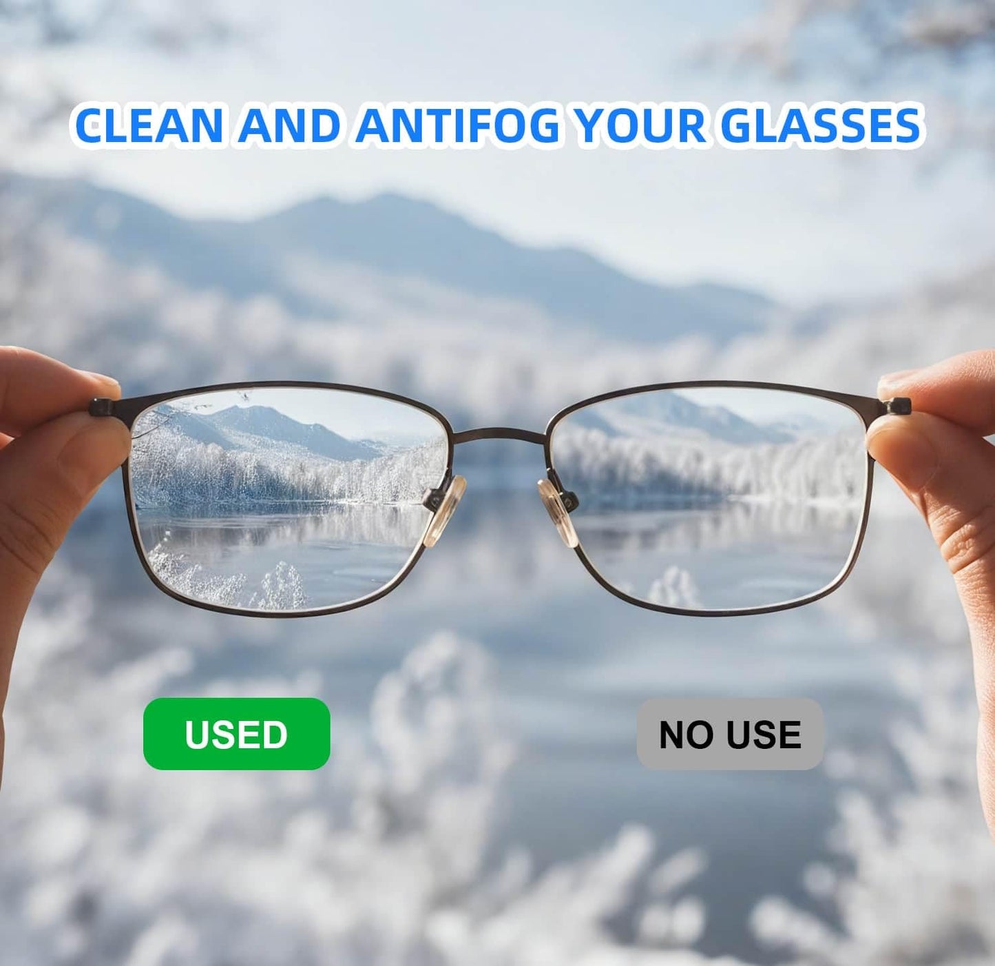 Ageantscom Anti-Fog Wipes for Glasses – 100 Pack, Quick-Dry, Scratch-Free