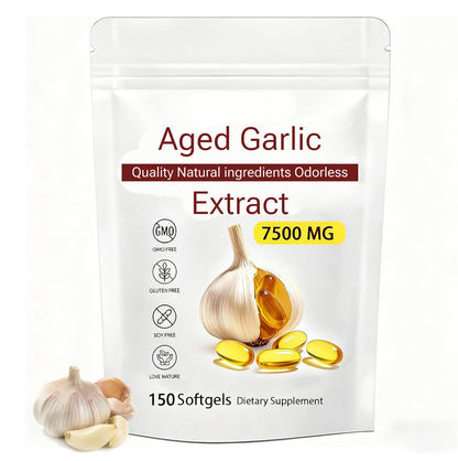 Aged Garlic Extract - 7500mg Odorless (150) | Odorless Garlic Supplement
