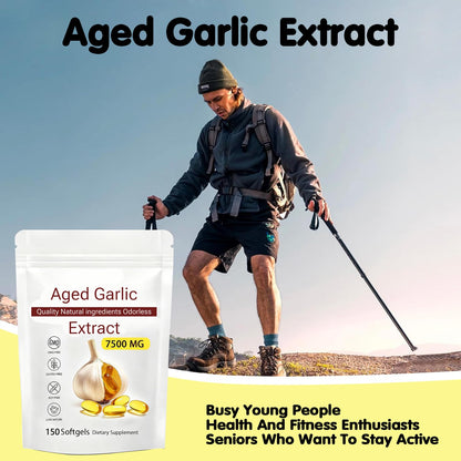 Aged Garlic Extract - 7500mg Odorless (150) | Odorless Garlic Supplement