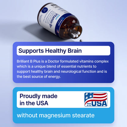 AgeImmune Vitamin B Complex with D3, Methylfolate – Doctor Formulated, Niacin-Free, 60 Capsules