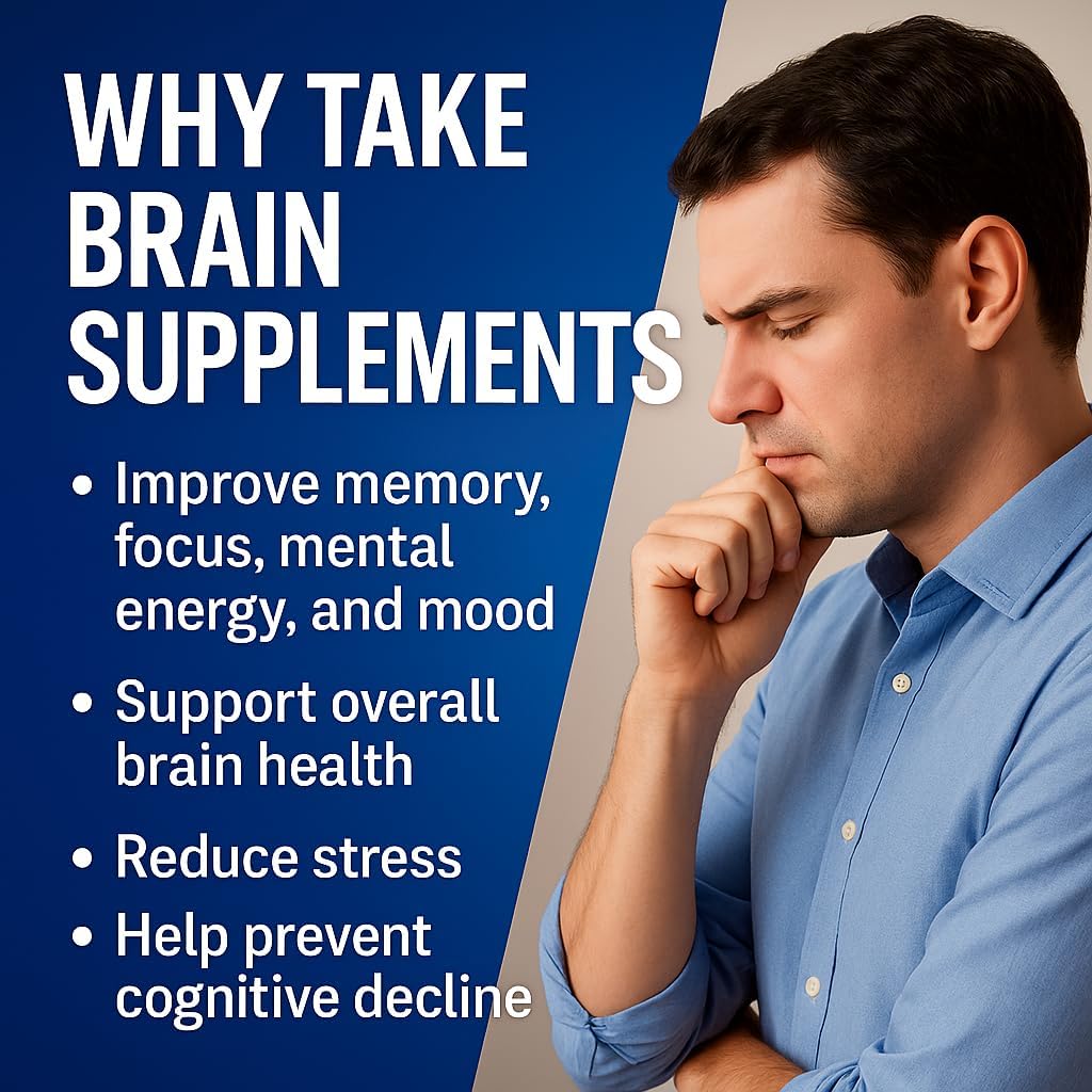 Ageless Brain Supplements for Memory & Focus | Nootropic (60 Capsules)