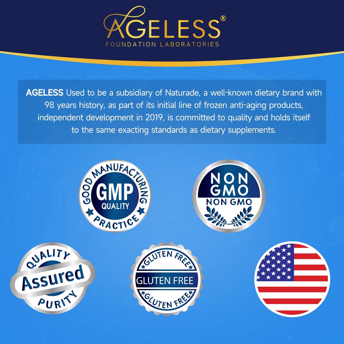 Ageless Brain Supplements for Memory & Focus | Nootropic (60 Capsules)