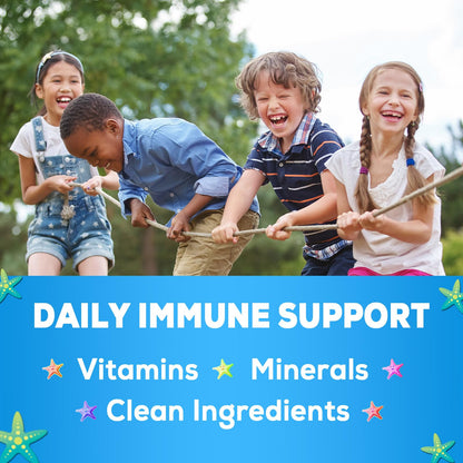 Kids Immune Support Gummies – Vitamins C, Zinc & Echinacea (90 Gummies) | Non-GMO, Gluten-Free & Vegan
