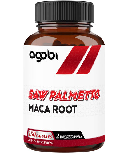 Agobi Saw Palmetto + Maca Root – Hair Health & Energy (150 Veggie Caps)