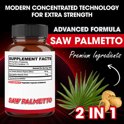 Agobi Saw Palmetto + Maca Root – Hair Health & Energy (150 Veggie Caps)