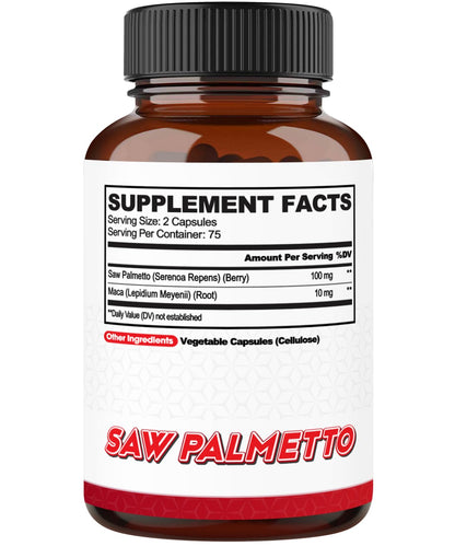Agobi Saw Palmetto + Maca Root – Hair Health & Energy (150 Veggie Caps)
