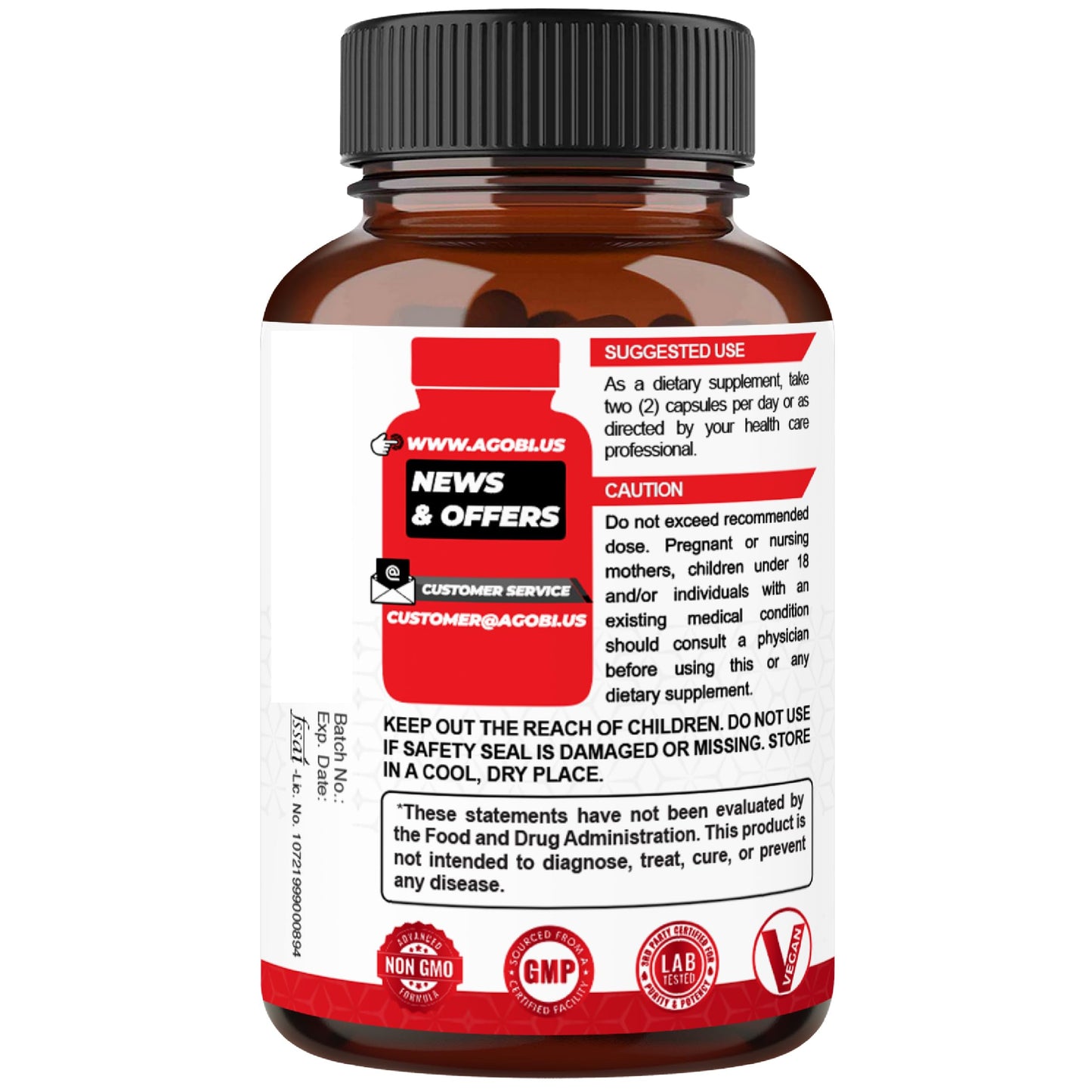 Agobi Saw Palmetto + Maca Root – Hair Health & Energy (150 Veggie Caps)