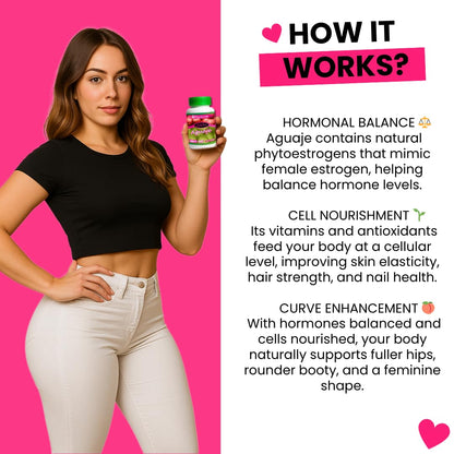 Original Aguaje CurvyFruit Pills – 550 mg x 100 (31 Days) – Peruvian Amazon