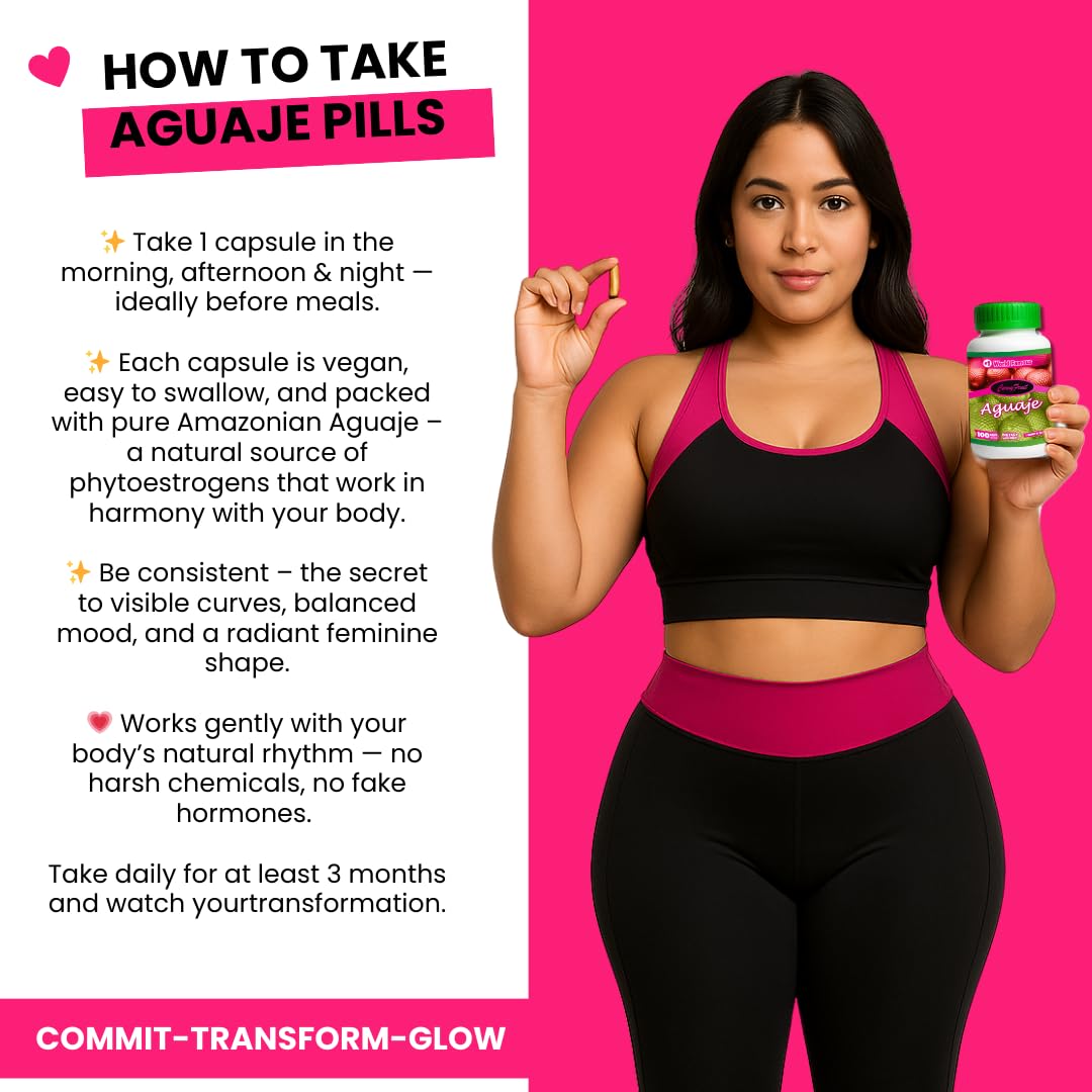 Original Aguaje CurvyFruit Pills – 550 mg x 100 (31 Days) – Peruvian Amazon
