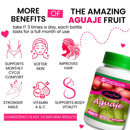 Original Aguaje CurvyFruit Pills – 550 mg x 100 (31 Days) – Peruvian Amazon