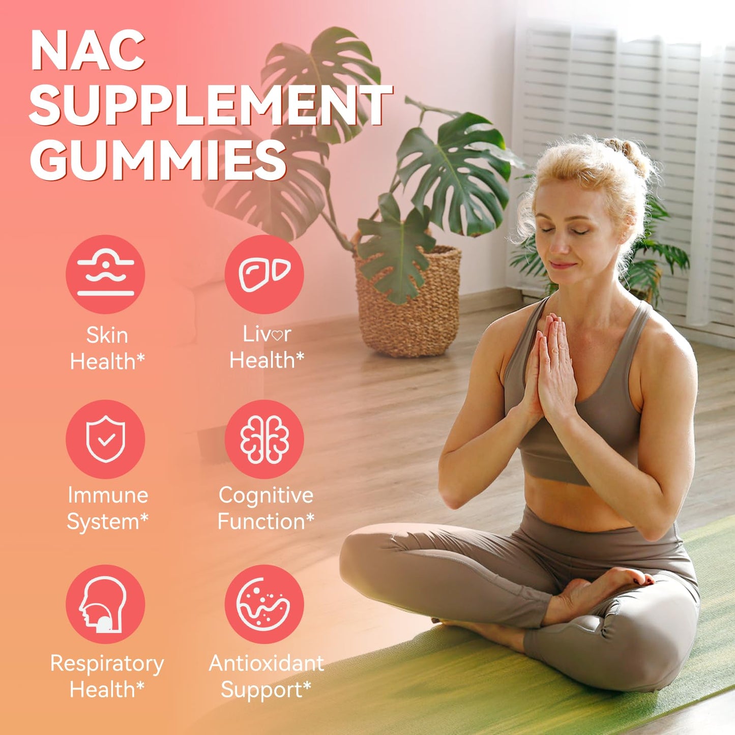 Agumoon NAC Gummies 800mg – Immune Support & Antioxidants (Sugar-Free, 60 Vegan Gummies)