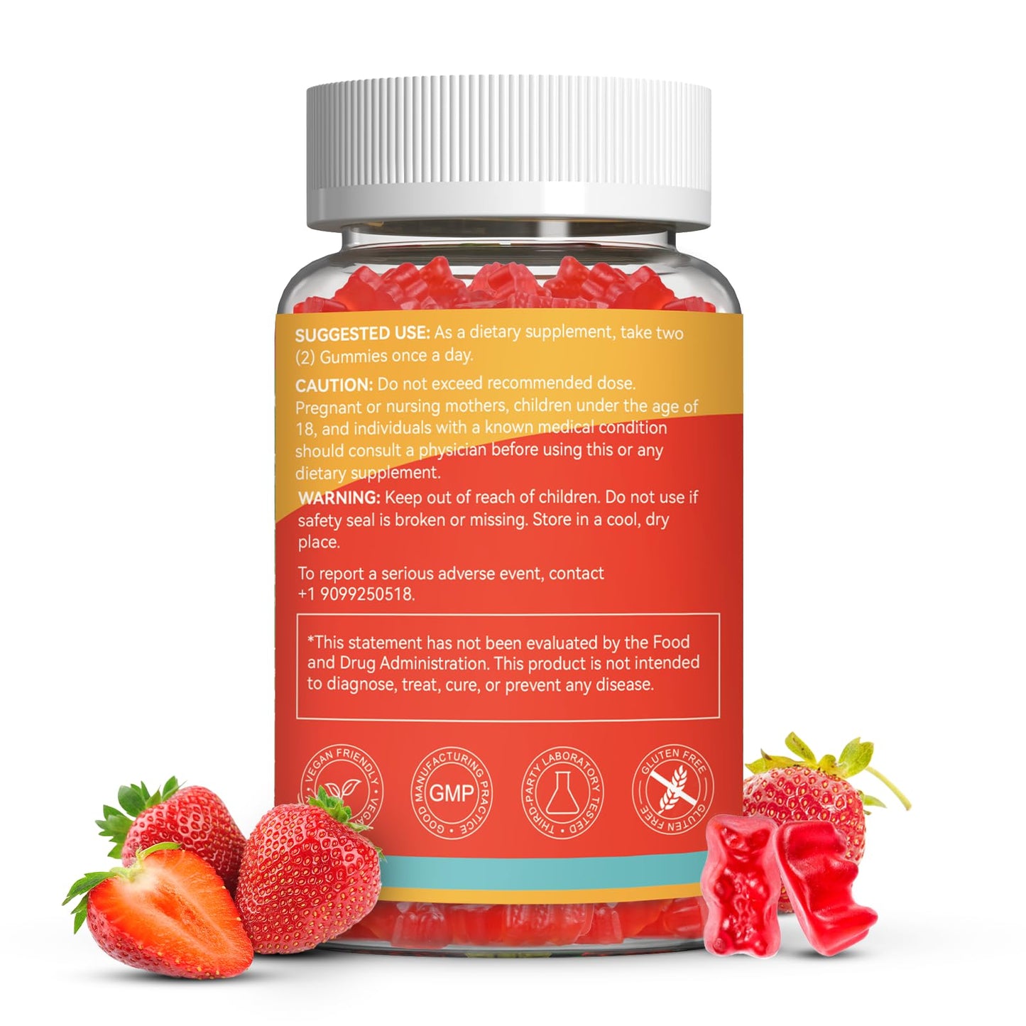 Agumoon Vitamin D3 5000 IU Gummies – 120 Count, Strawberry – Immune Support