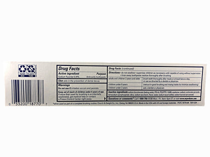 A&H Peroxicare Tart 6 oz - Baking Soda Toothpaste, Tartar Control (Pack of 5)