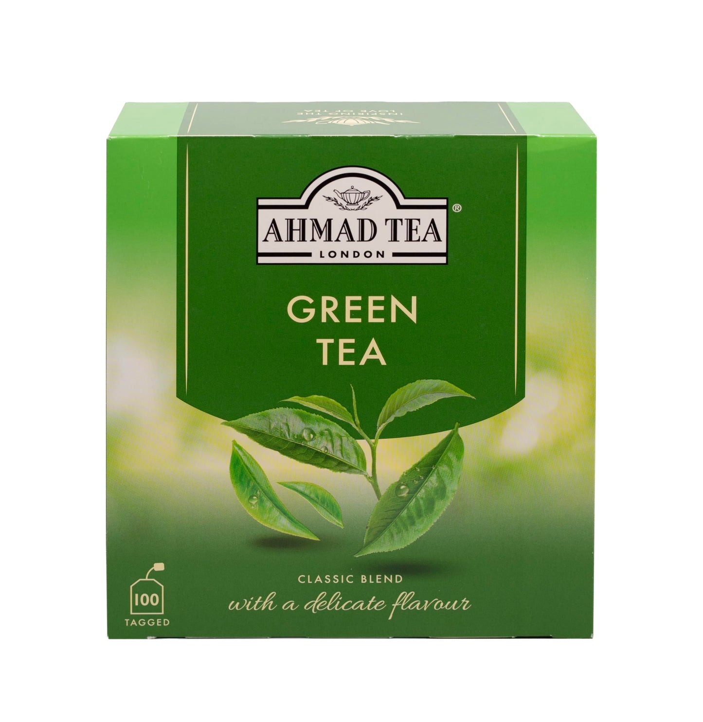 Ahmad Tea Green Tea – Green Tea Teabags 100 ct, Caffeinated & Sugar-Free