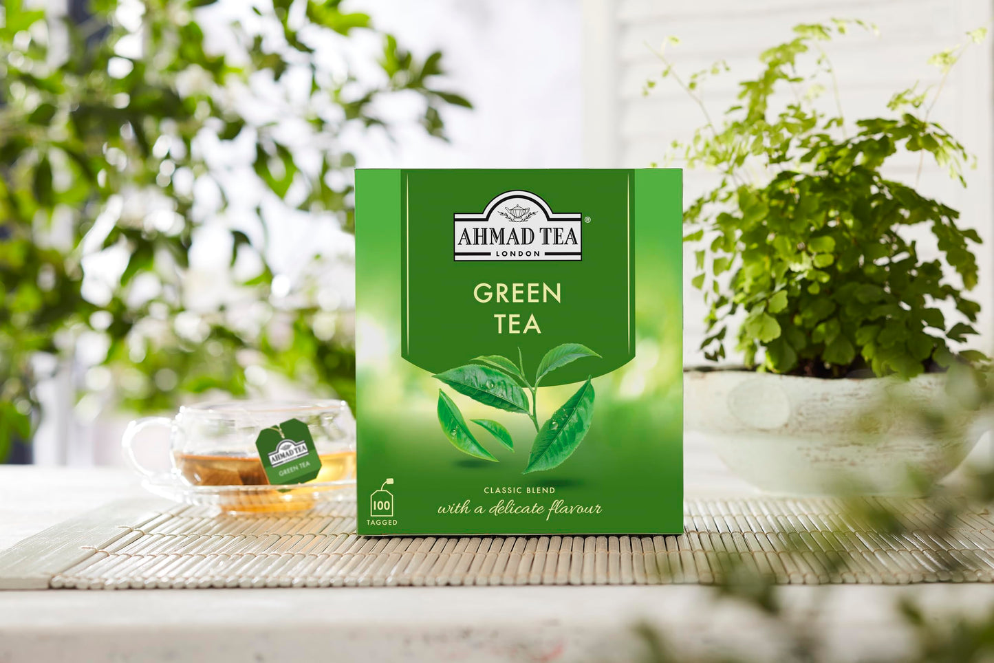 Ahmad Tea Green Tea – Green Tea Teabags 100 ct, Caffeinated & Sugar-Free
