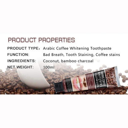 AICHUN BEAUTY Arabic Coffee Toothpaste | Fresh Breath, Whitening & Sensitive Teeth Care 100ml