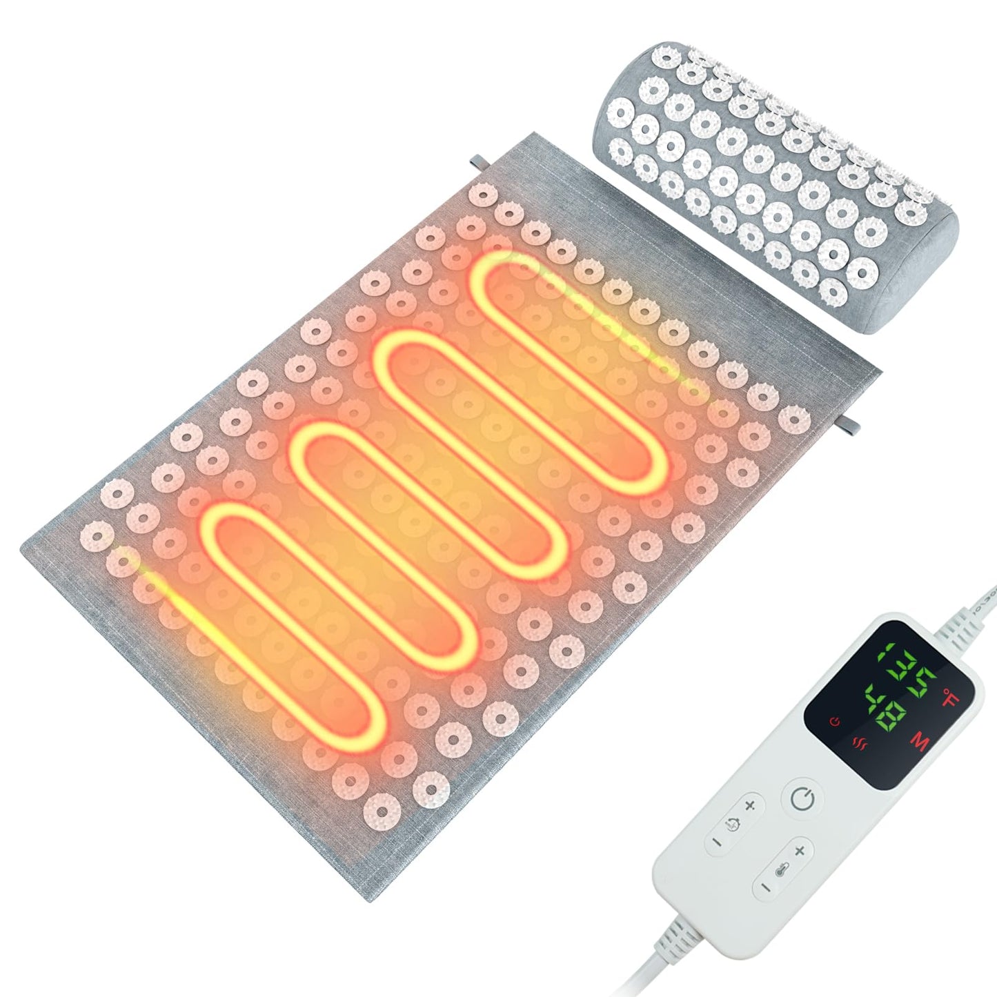 AICNLY Acupuncture Heating Mat – Acupressure & Heat Therapy for Back Pain Relief
