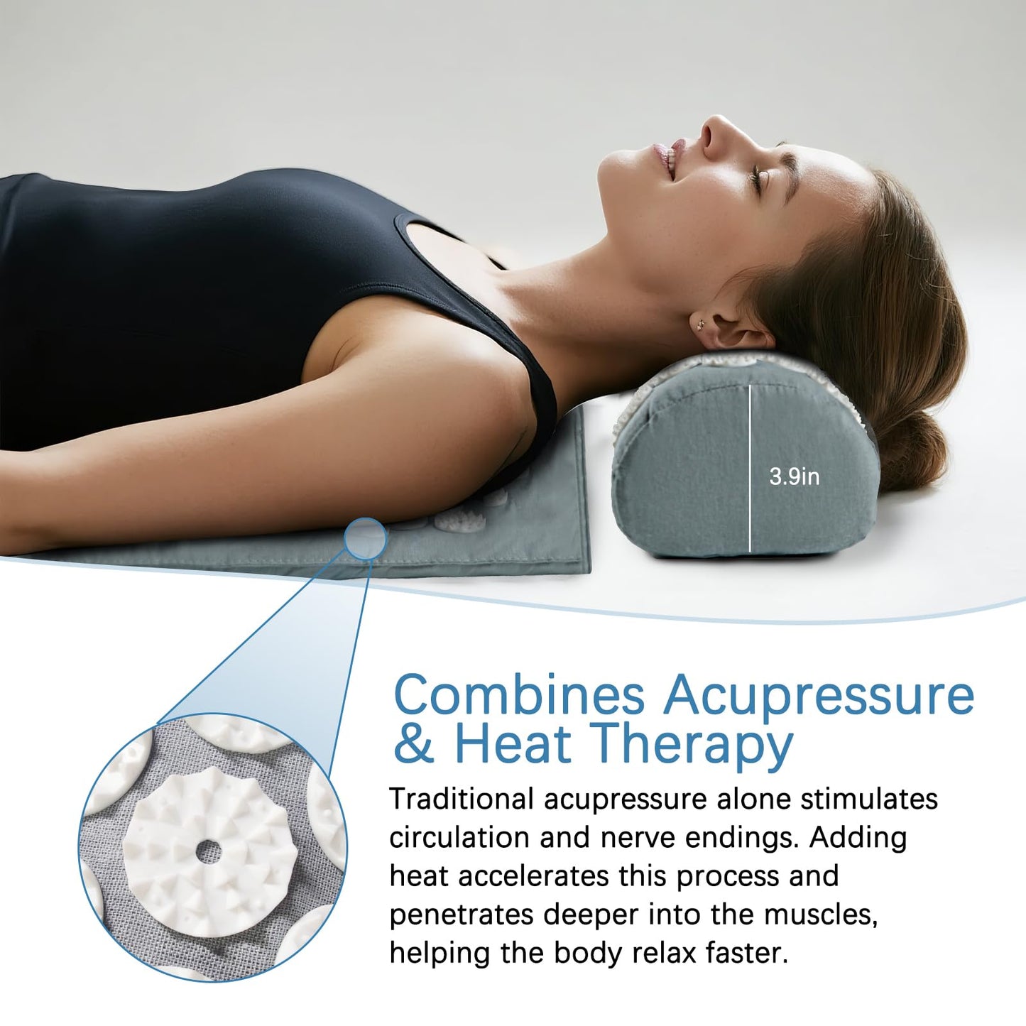 AICNLY Acupuncture Heating Mat – Acupressure & Heat Therapy for Back Pain Relief