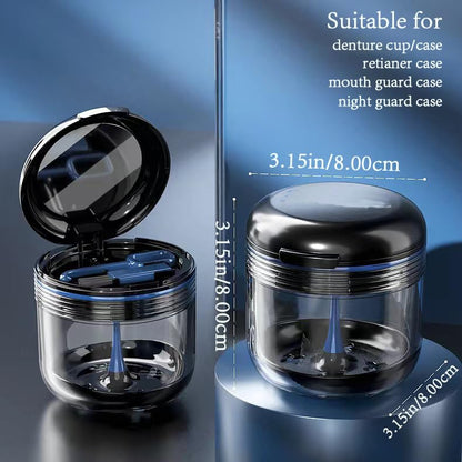 Aidarmoll Retainer Case – Denture Bath Cup with Drain Tray & Mirror