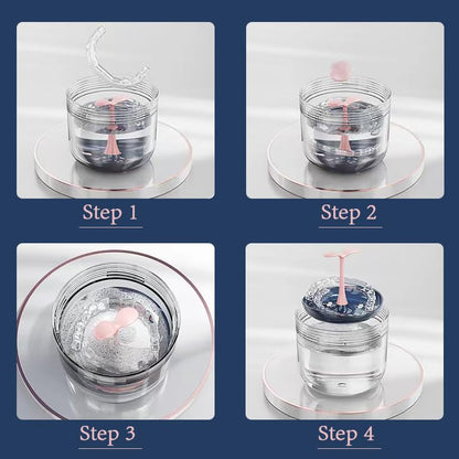 Aidarmoll Retainer Case – Denture Bath Cup with Drain Tray & Mirror