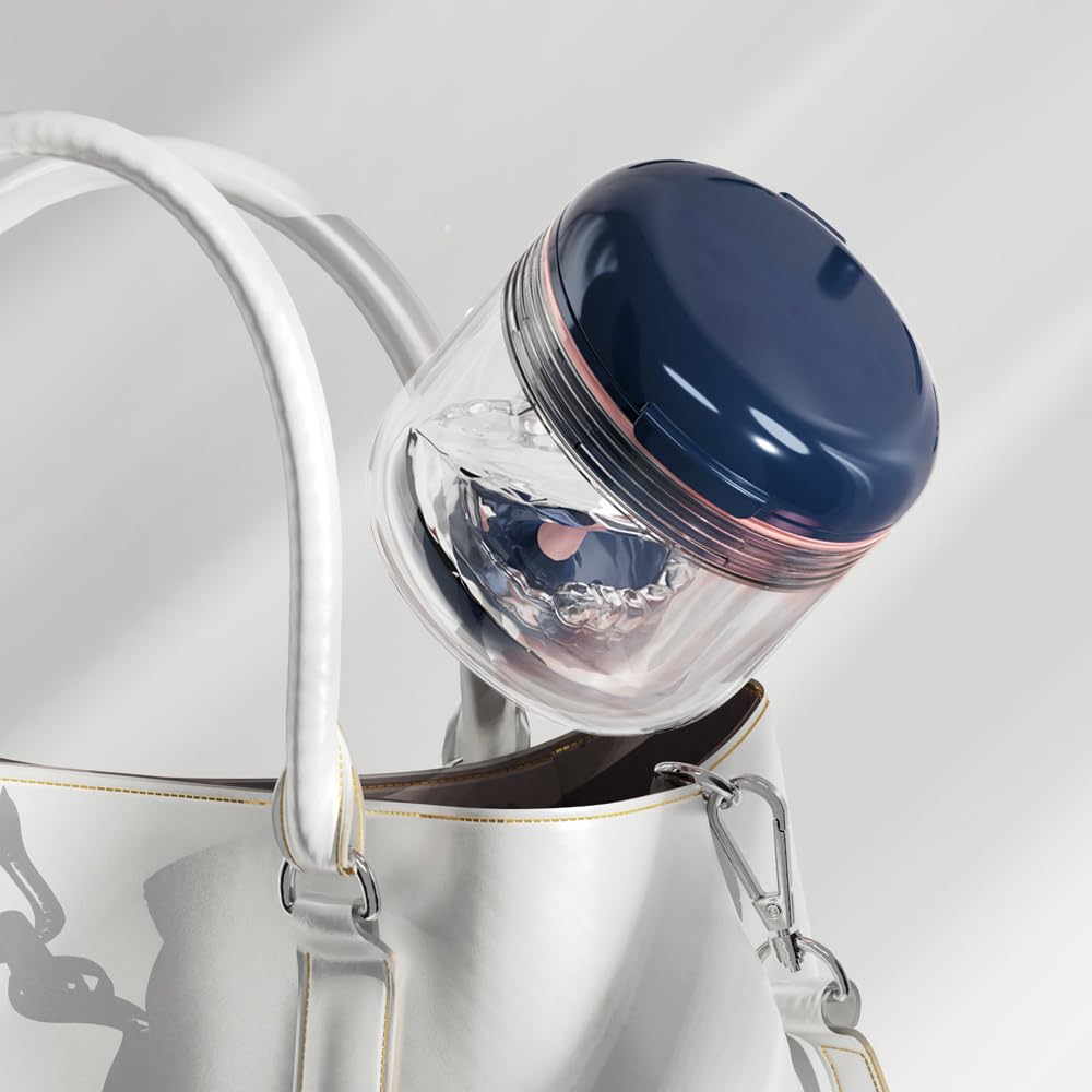 Aidarmoll Retainer Case – Denture Bath Cup with Drain Tray & Mirror
