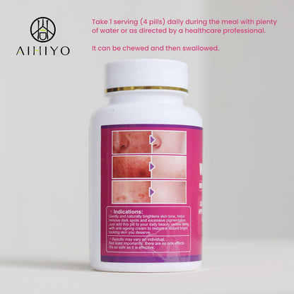 AIHIYO Skin Whitening Pill | 8000mg Glutathione, Dark Spots & Melasma, 60 Tablets