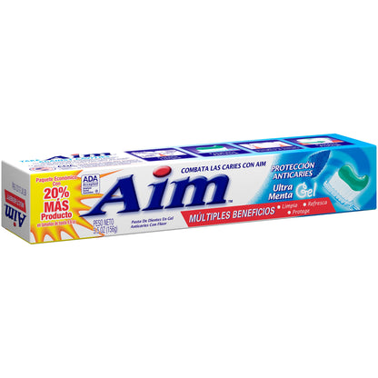Aim Cavity Protection Toothpaste Mint Gel - 5.5 oz (Pack of 3)