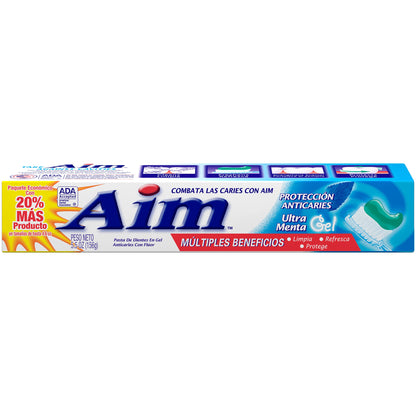Aim Cavity Protection Toothpaste Mint Gel - 5.5 oz (Pack of 3)