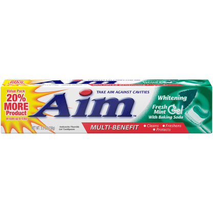 Aim Whitening Toothpaste with Baking Soda 5.5oz – Whitening & Cavity Protection