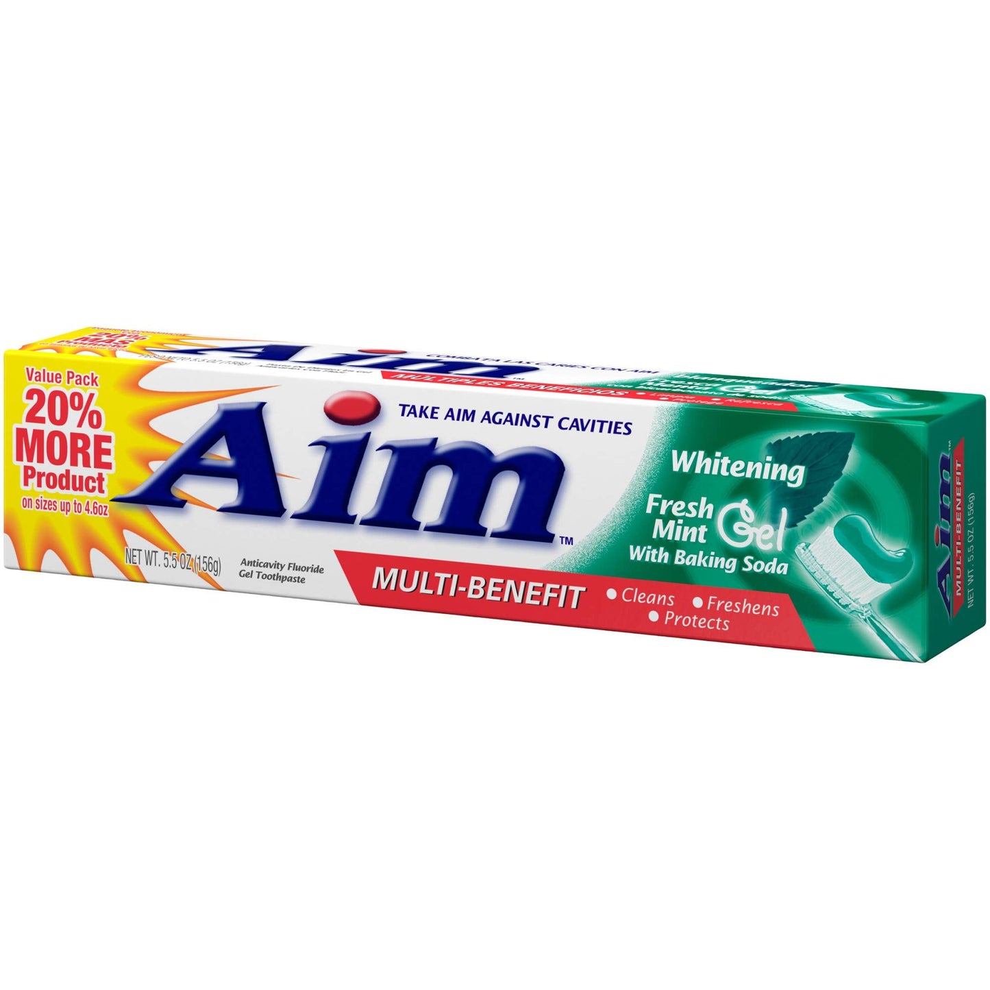 Aim Whitening Toothpaste with Baking Soda 5.5oz – Whitening & Cavity Protection