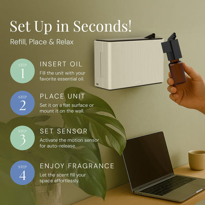 Air Esscentials AE101Bat: Waterless Battery Diffuser with Motion Sensor