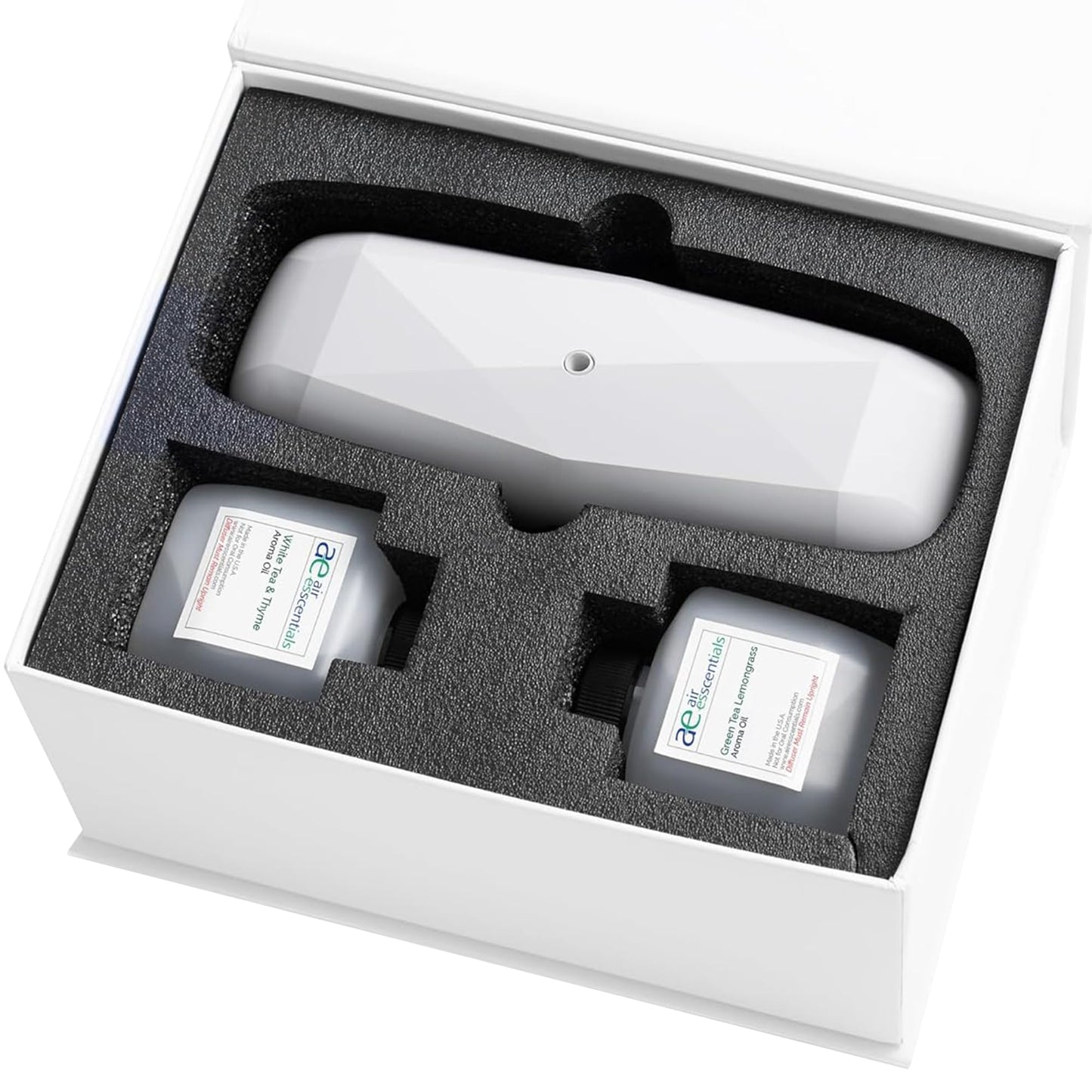 Air Esscentials Diamond Gift Set - Bluetooth Diffuser with 2 Signature Scents (White)