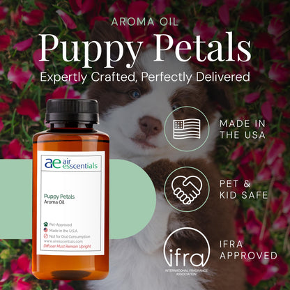 Air Esscentials Puppy Petals Aroma Oil – Pet-Preferred 300mL for Diffusers