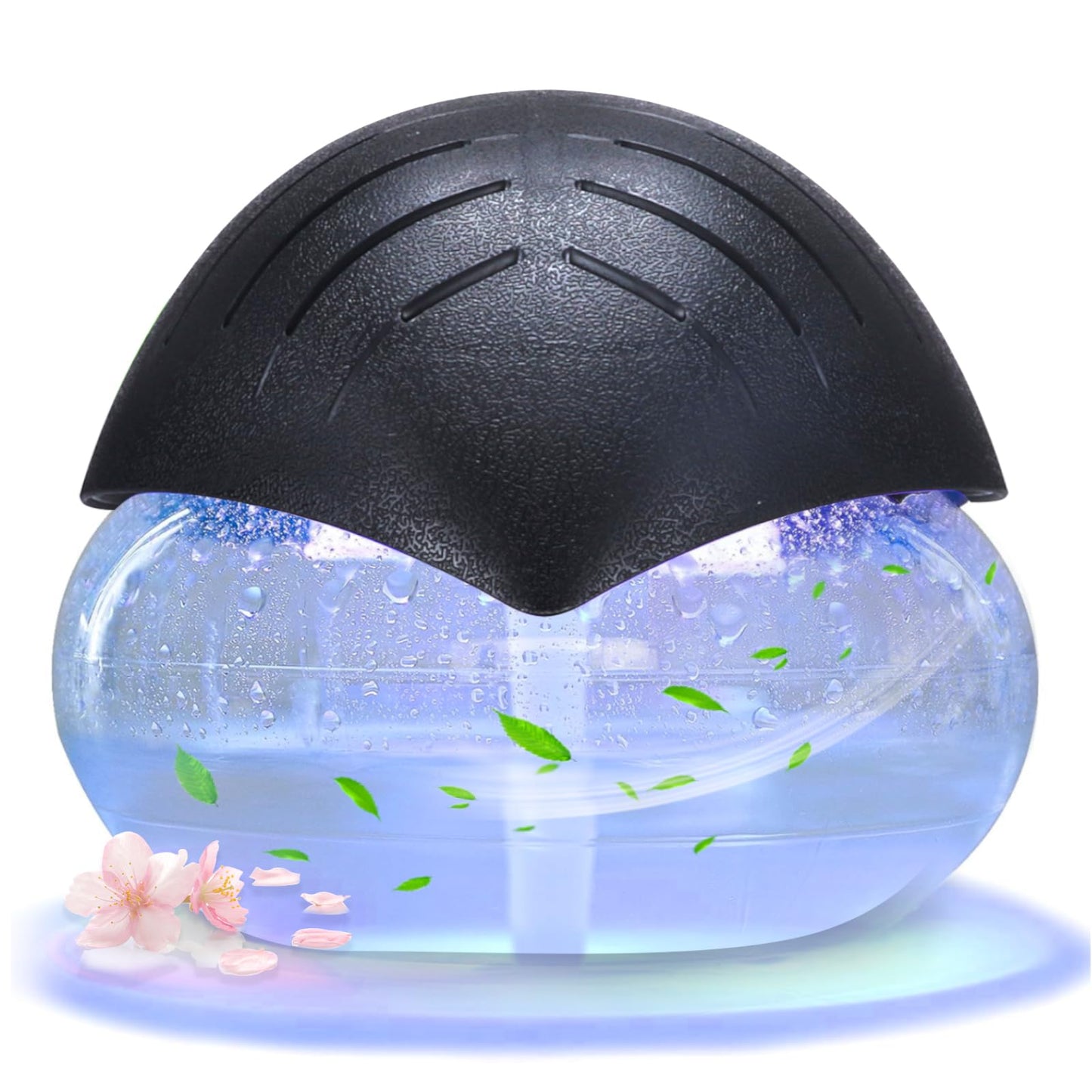 Black Air Freshener Diffuser - LED Night Light & Essential Oil Aroma Diffuser for Home, Bedroom, Office & Warehouse