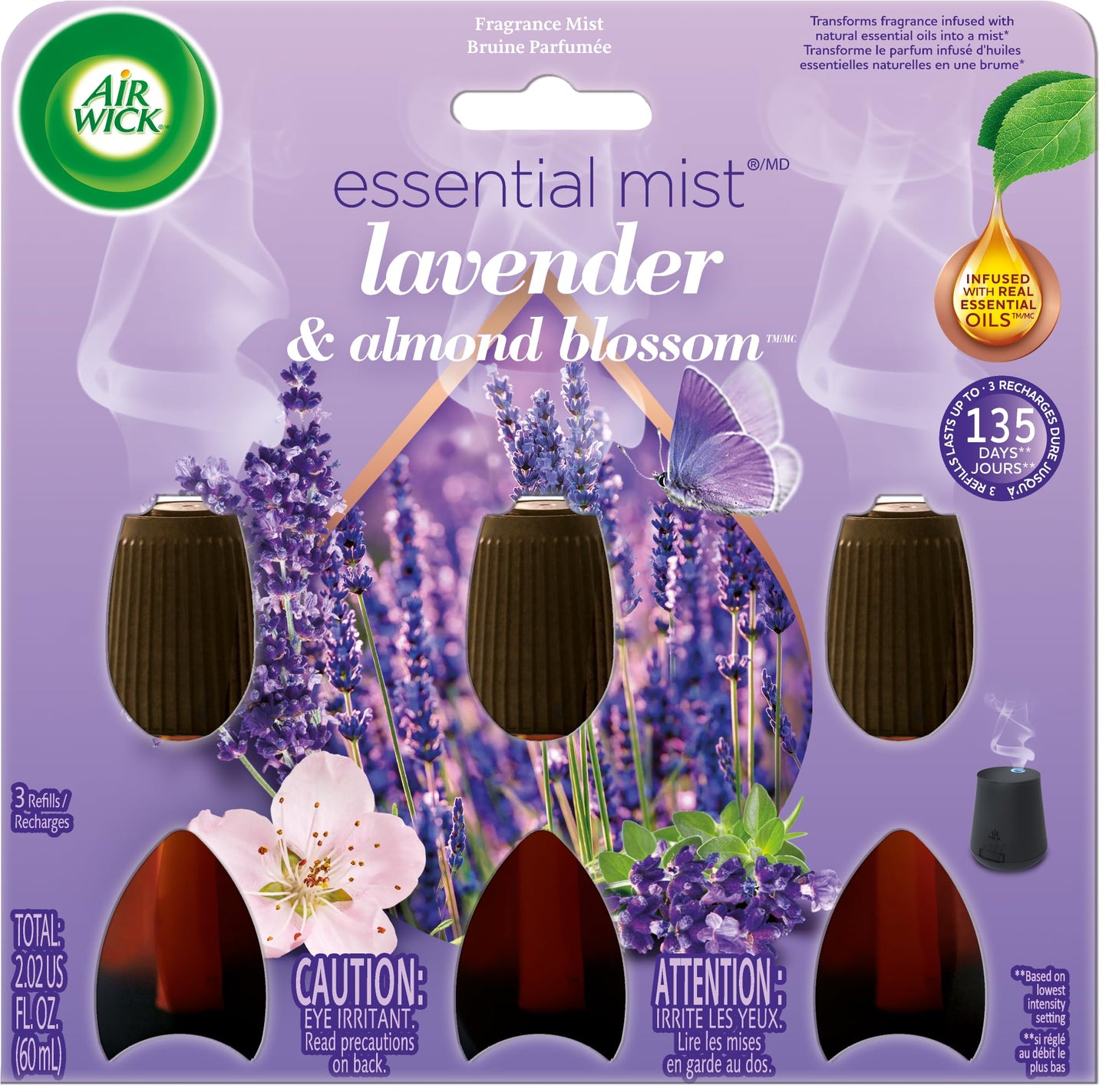 Air Wick Essential Mist Refill - Lavender & Almond Blossom (3 ct)