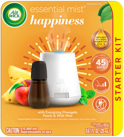 Air Wick Essential Mist Starter Kit - Diffuser + Refill | Joy Essential Oils Diffuser