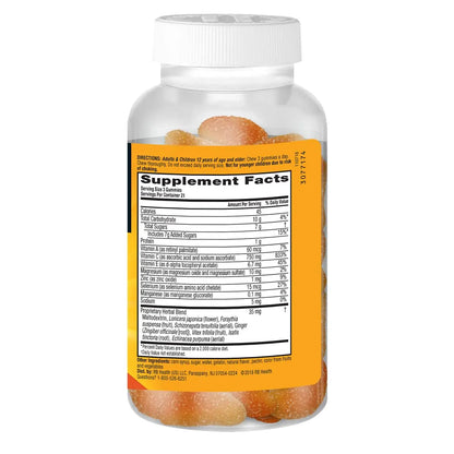 Airborne 750mg Vitamin C Gummies – Immune Support, Zesty Orange, Gluten Free (63 Gummies, 4 Pack) BritishVita | Premium UK Vitamins & Wellness Supplements