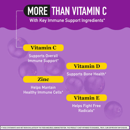 Airborne Elderberry Gummies with Zinc & Vitamin C for Adults – Immune Support