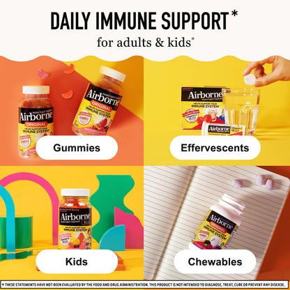 Airborne Elderberry Gummies with Zinc & Vitamin C for Adults – Immune Support