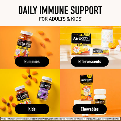 Vitamin C 1000mg Immune Support Tablets | Airborne Very Berry 36 Ct