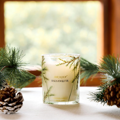 Airkeep Balsam & Fir Scented Candle – 6.98 oz Jar, 44h Burn Time | Holiday Gift, Fall Fragrance