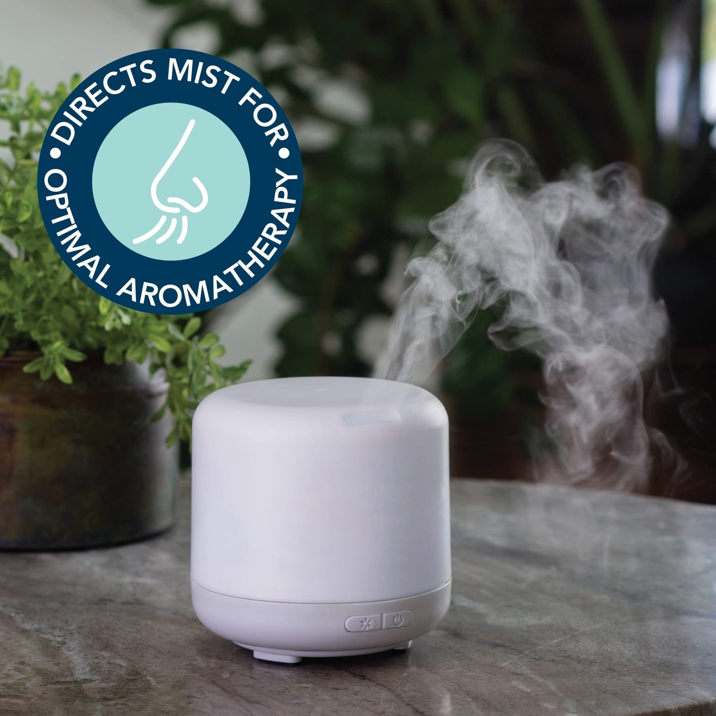Airomé Simple 120 mL BPA-Free Diffuser with Directional Mist & LED Light