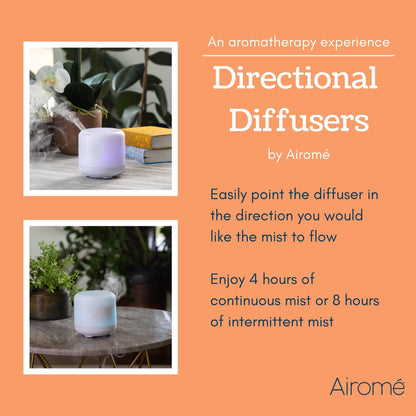 Airomé Simple 120 mL BPA-Free Diffuser with Directional Mist & LED Light