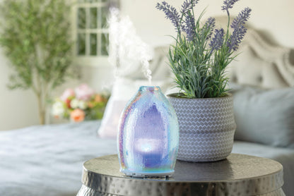 Airome Iridescent Medium Ceramic Diffuser - 100 mL, 8 LED Colors, Auto Shut-Off