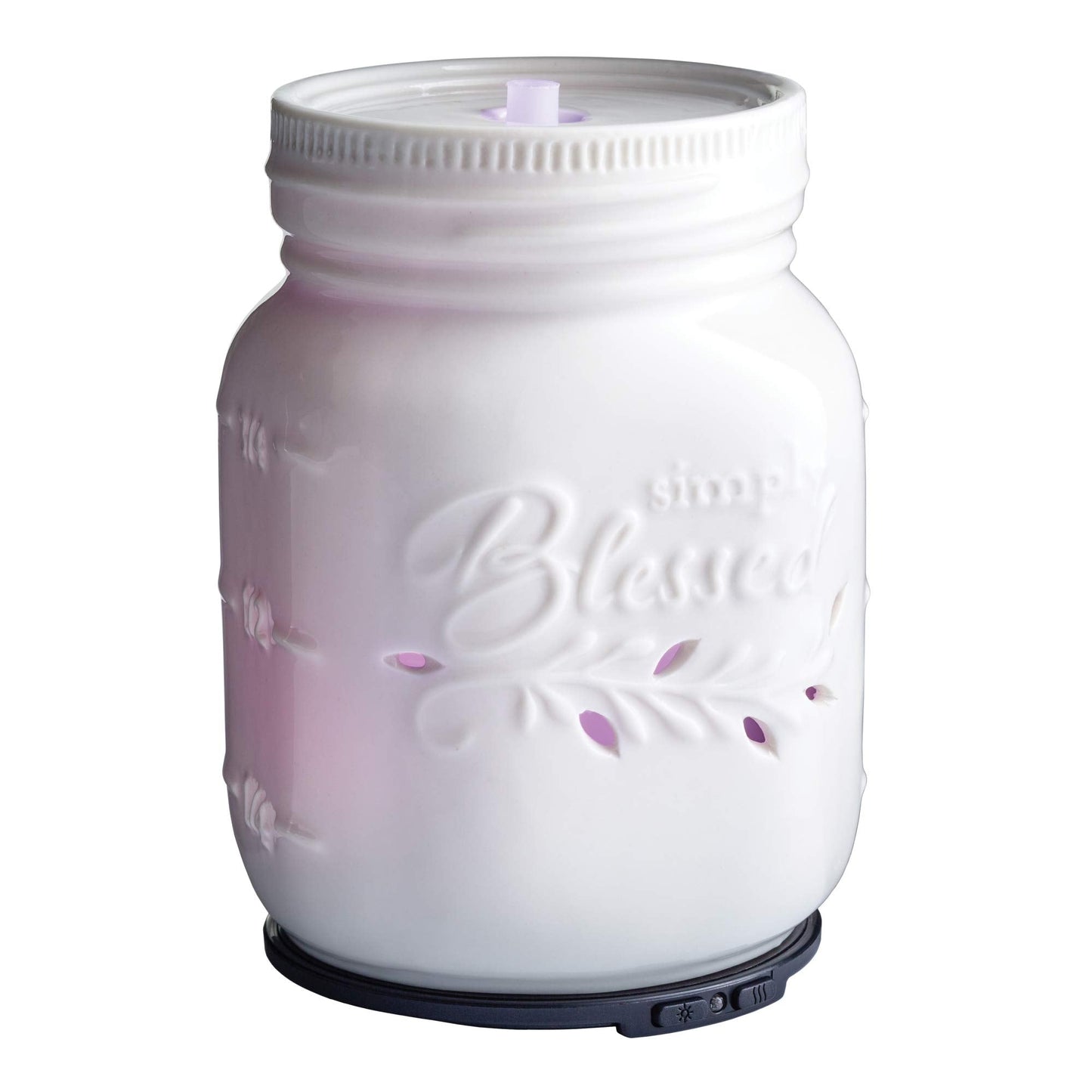 Airome Mason Jar Medium Essential Oil Diffuser – 100 mL Ultrasonic Humidifier with 8 LED Lights