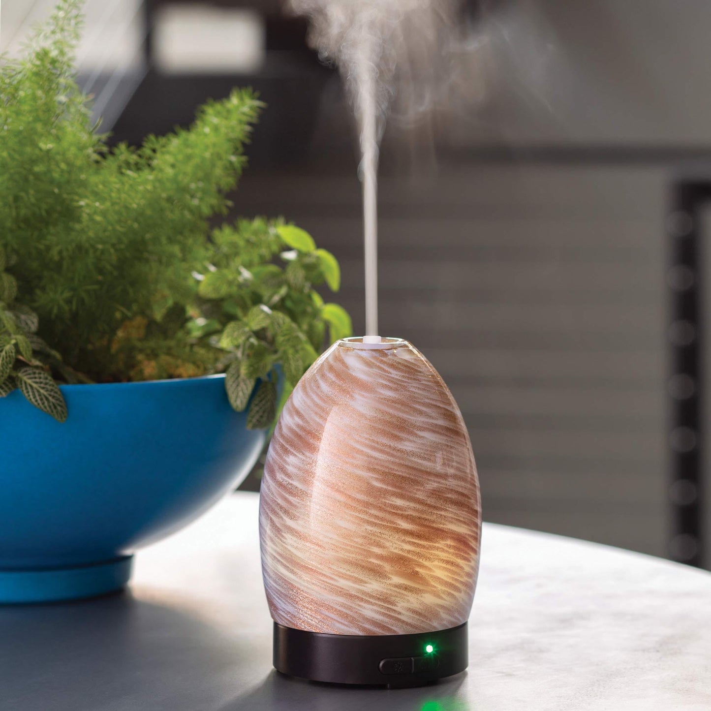 Airome Sparkling Sands Medium Essential Oil Diffuser – 100 mL, Ultrasonic, 8 LED Lights