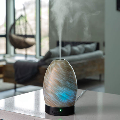 Airome Sparkling Sands Medium Essential Oil Diffuser – 100 mL, Ultrasonic, 8 LED Lights
