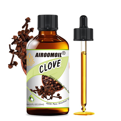 Airoomoil Pure Clove Essential Oil - 100% Natural, Premium Grade (4 Fl Oz / 120 ml)